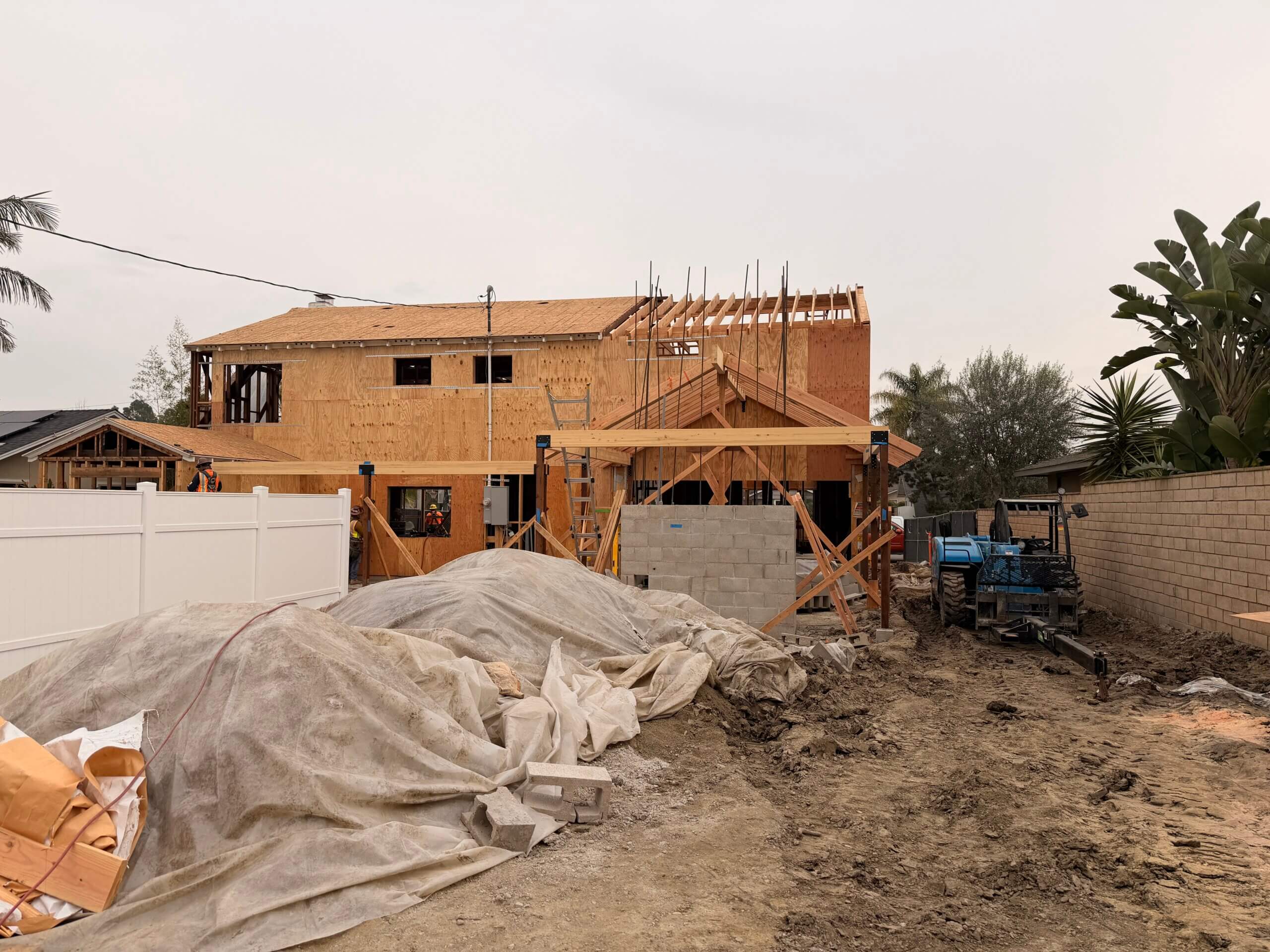 Civil engineering coordination for residential addition project in Los Alamitos, CA