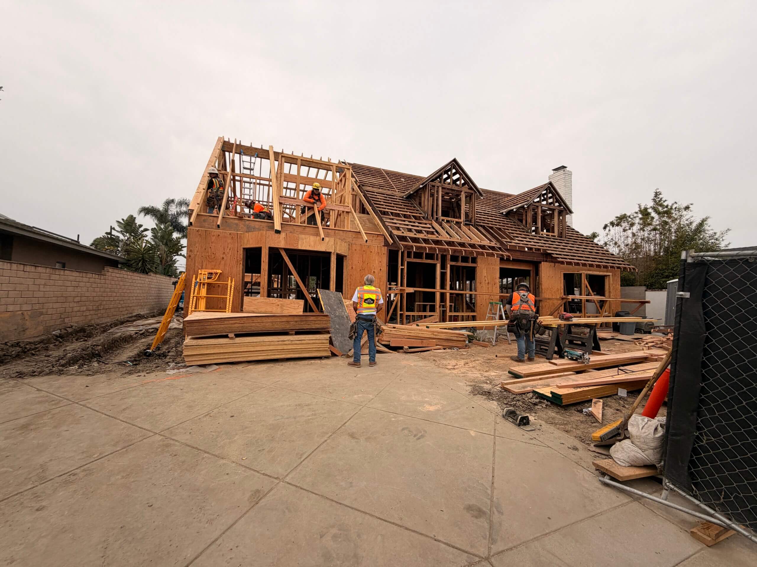 Home addition framing and structural engineering in Orange County, California