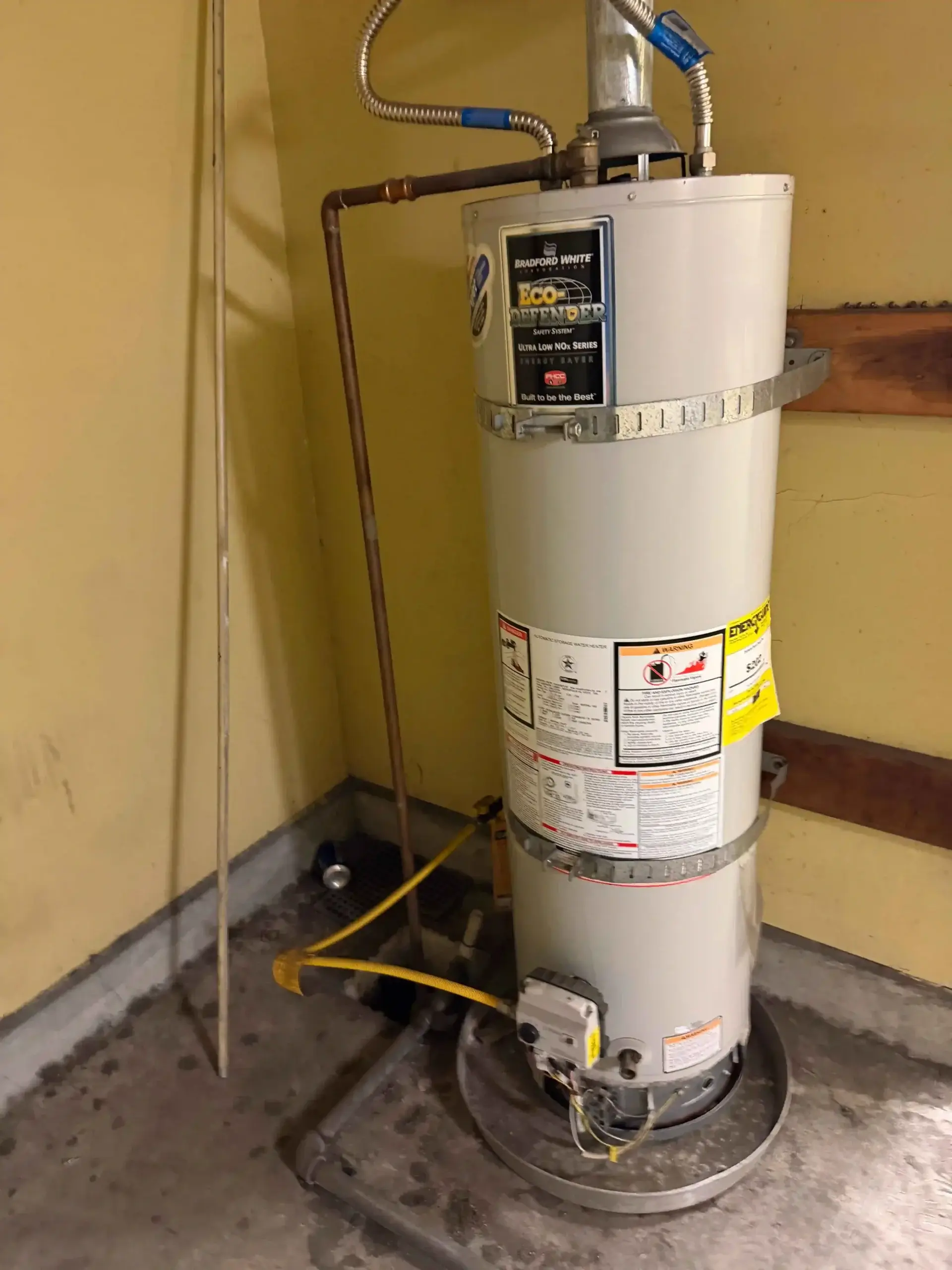 Commercial water heater at Bank of America Los Angeles project