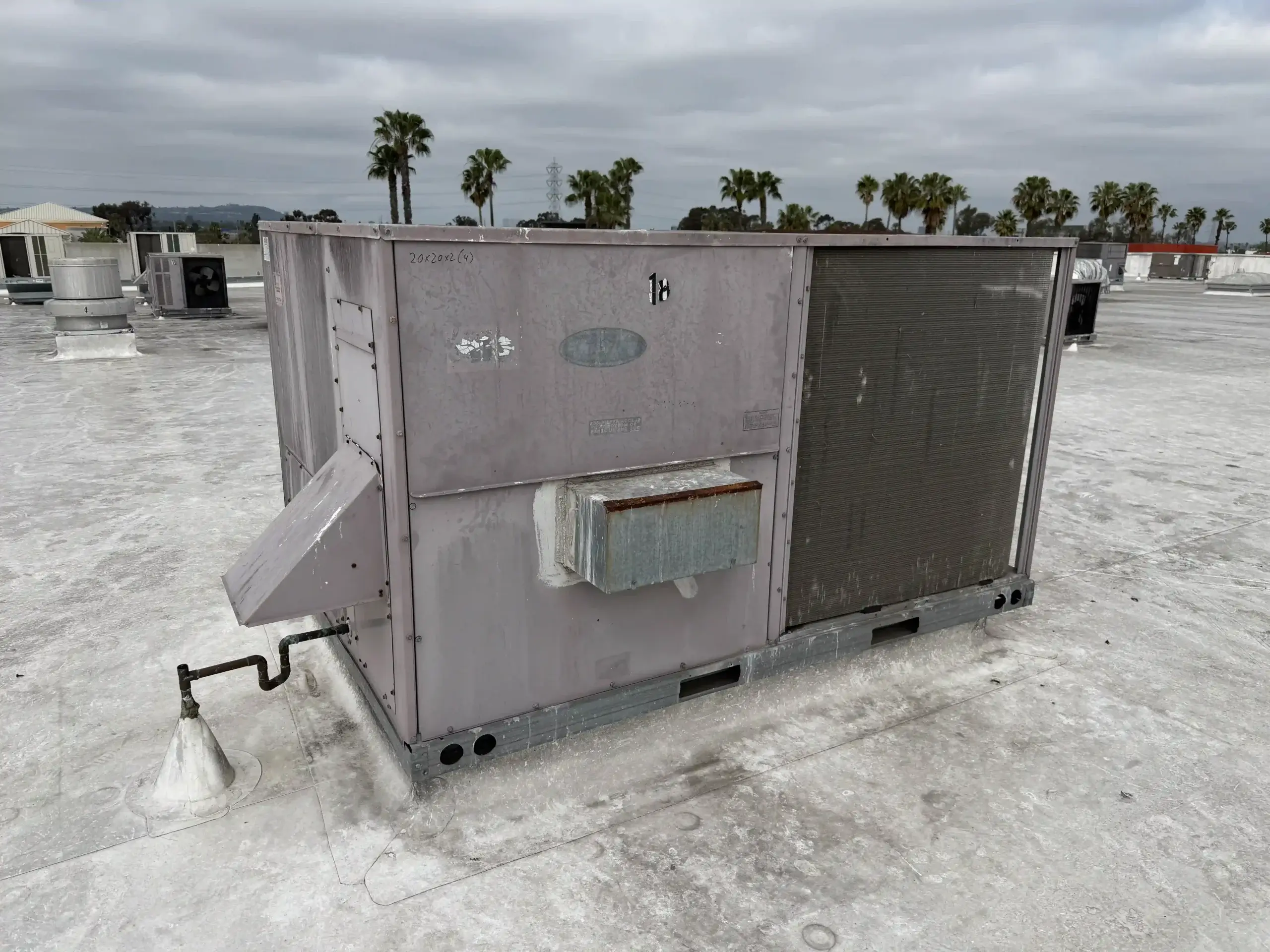 Rooftop HVAC unit - commercial kitchen MEP engineering - San Diego CA