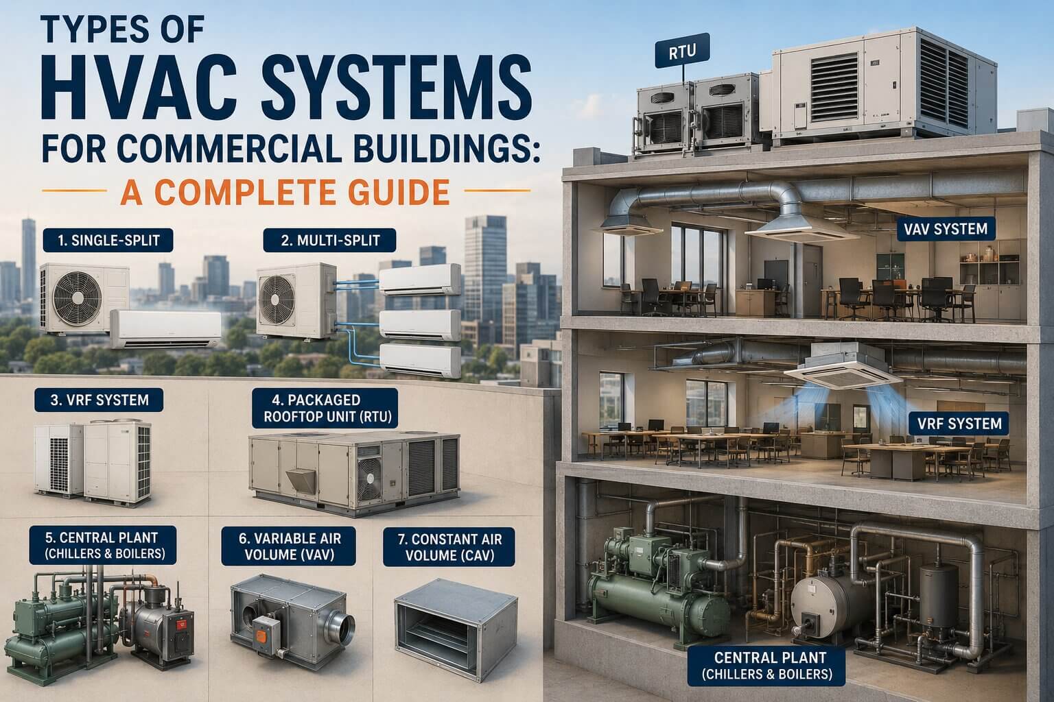 Types of HVAC Systems for Commercial Buildings